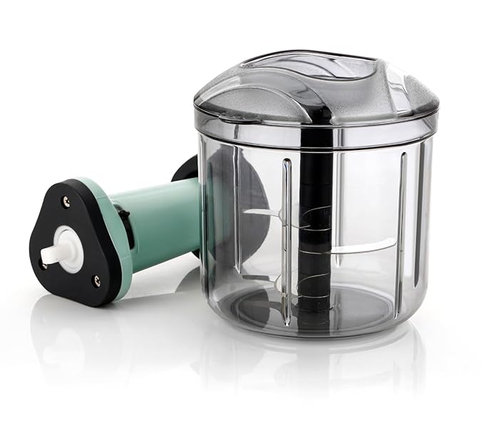Stysol 1000ml large quick manual push chopper for onion,chilly,vegetables with stainless steel blades