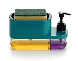 3-in-1 Soap Dispenser with Sponge Holder & Pump – Smart Sink Organizer