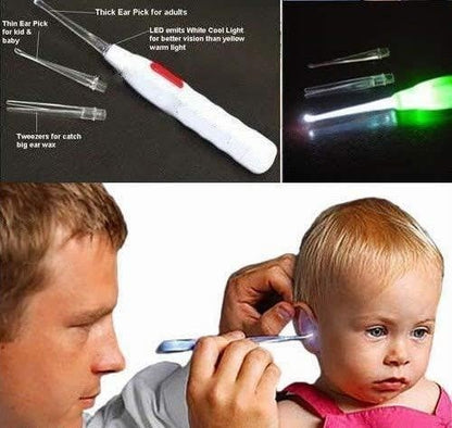 Ear Wax Cleaner 6Pcs + LED Ear Cleaner, Ear Cleaning Tool, Ear Wax Remover Tool Kit, Ear Buds, Ear Cleaner Tool, Ear Wax Removal