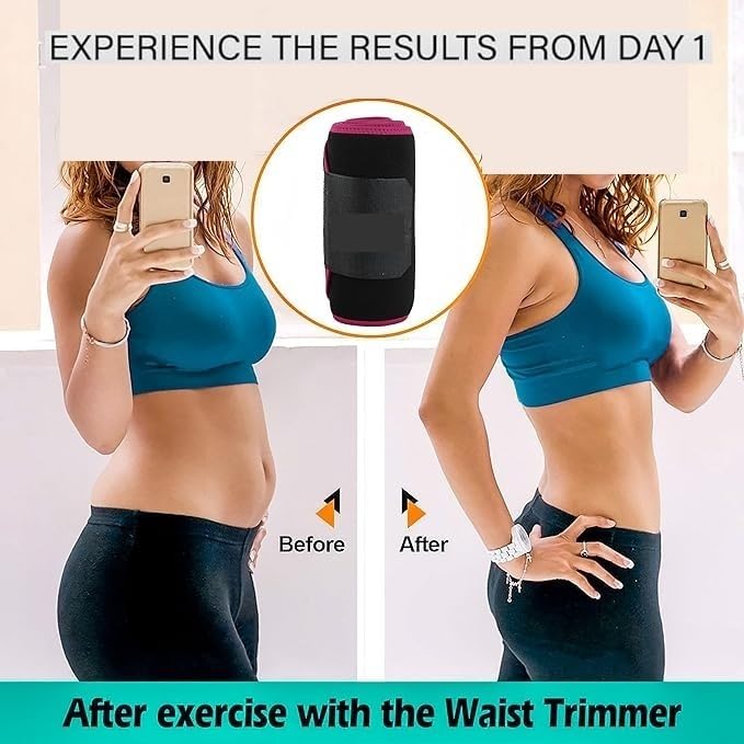 Weight lose belt fat lose belt pet kam karne ki belt patla hone ka belt sweat slim belt hot belt yoga belt ,exercise belt tummy trimmer belt for both men & women (Free size,Pack of 1 )
