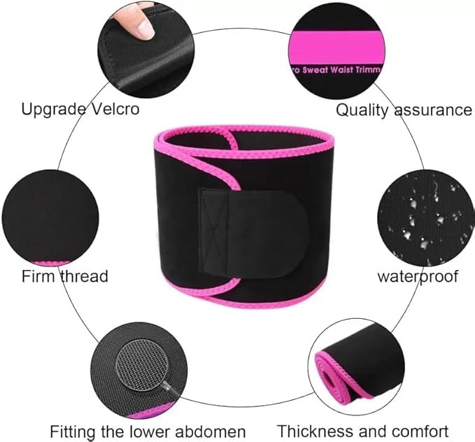 Weight lose belt fat lose belt pet kam karne ki belt patla hone ka belt sweat slim belt hot belt yoga belt ,exercise belt tummy trimmer belt for both men & women (Free size,Pack of 1 )