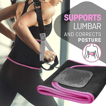 Weight lose belt fat lose belt pet kam karne ki belt patla hone ka belt sweat slim belt hot belt yoga belt ,exercise belt tummy trimmer belt for both men & women (Free size,Pack of 1 )