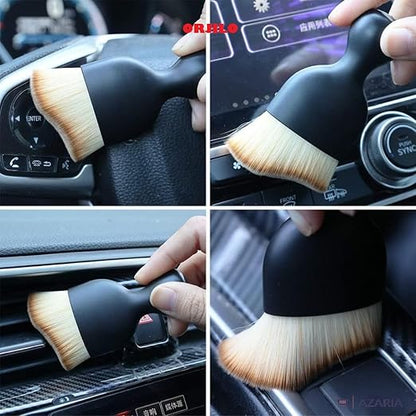 ORJILO 5 PCS Microfiber Car Duster Kit Interior & Exterior Car Cleaning Detailing Tool Scratch & Lint Free, Pollen Removing Extendable Long Handle Duster for Car & Motorcycle car (Car Duster Kit)