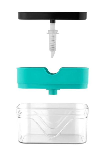 Skortix Soap Dispenser /Soap Pump Dispenser and Sponge Holder With 1 Cleaning Sponges For Kitchen